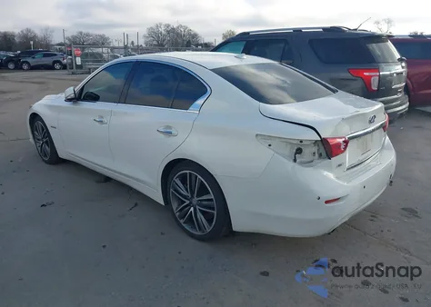 2014 Infiniti Q50 Hybrid Sport из США, поврежденный, VIN JN1AV7AR9EM701621